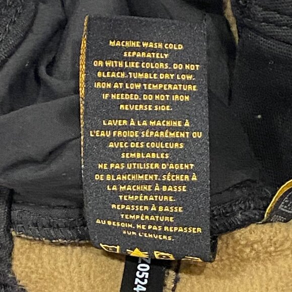 CAT Caterpillar Work Pants Mens 34 x 30 Black Canvas Fleece Lined DIRTY CUFF - Picture 12 of 12